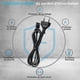 thumbnail image 2 of Cable de alimentación de 2 clavijas y cargador de 1,5 m para Microsoft Surface Go/computadora portátil/libro, Surface Pro 1/2/3/4/5/6/7/x, HP Envy, Canon Pixma, 2 of 5