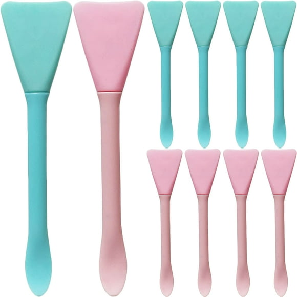 WORGEOUS Cepillos de máscara de cabeza de silicona de 10 piezas Aplicadores de crema facial Beauty Beauty Moda de barro de doble lado cepillos