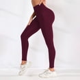 thumbnail image 2 of COMVALUE Leggings for Women High Waisted, Buttery Soft Yoga Pants, Non See Through Light Tummy Control Athletic Pants Wine L, 2 of 4