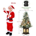 thumbnail image 2 of Lumiparty 3FT Artificial Christmas Tree, Xmas Desktop Tree with 78 Warm White 8 Mode Lights & Snowman Light Box Base for Holiday Decor, Brass Bell Light Box, 2 of 8