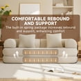 thumbnail image 5 of Sunmthink 79" Sofa Bed Convertible Boneless Couch Corduroy Modular Couch Bed with Fixed-Shape Frame & Removable Armrests for Living Room, Bedroom, White, 5 of 7