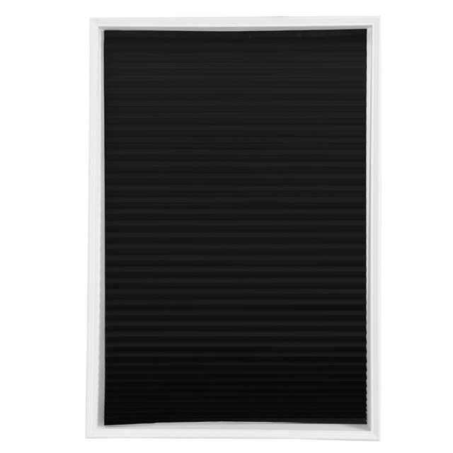 Persianas plisadas autoadhesivas de 90 x 150 cm, semiopacas, para ventanas de baño, cortinas, cortinas negras, textiles para el hogar