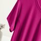 thumbnail image 5 of Pijama de manga corta para mujer, color liso, manga corta, camiseta fina, pijama de manga corta, blusa de poliéster, 5 of 8