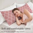 thumbnail image 5 of Coral Pink Morocco Body Pillow Covers 20"x60", Vintage Geometric Plaid Mahbudium Soft Brushed Microfiber Breathable Throw Pillow Covers, Pillowcase with Zipper for Couch Sofa Bedroom Living Room, 5 of 9