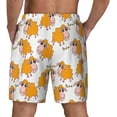 Men's Lamb Swim Trunks Quick Dry Board Shorts Funny Beach Shorts