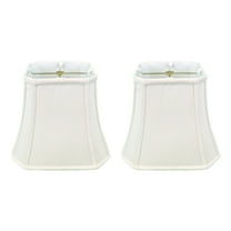 Royal Designs Square Cut Corner Bell Lamp Shade, White, 9" x 16" x 13", Set of 2