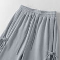 thumbnail image 4 of uublik Womens Work Pants Gray Wide Leg Sweatpants High Waisted Baggy Lounge Pants Athletic Joggers with Pockets, 4 of 5