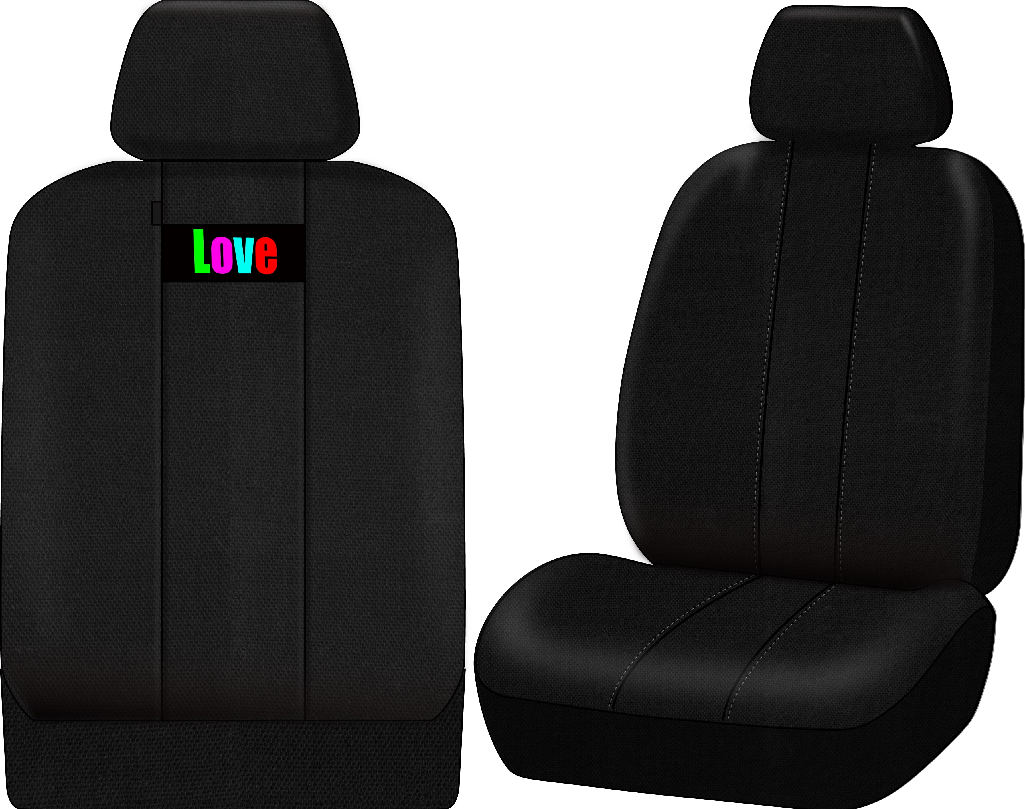 Auto Drive LED Programmable Car Seat Cover, Black, Set of 1, Fits Cars,  Suvs, MPVs 