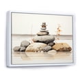 thumbnail image 2 of Designart "Beach Photo Harmonious symmetry V" Modern Floater Framed Wall Art Living Room, 2 of 7