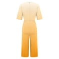 thumbnail image 3 of UPPADA Fall Womens Sleeveless Overalls Jumpsuits Wide Leg One Piece Jumpsuit Baggy Long Bibbed Pants Jumper Casual Loose Romper with Pockets Yellow,M, 3 of 5