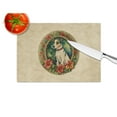 thumbnail image 3 of Jack Russell Terrier Christmas Flowers Glass Cutting Board 12 in x 15 in, 3 of 5