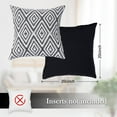 thumbnail image 2 of SUSIELADY Throw Pillow Covers Set of 4, 20"x20" Linen Decorative Square Couch Sofa Cushions, Accent Home Decor, Living Room, Bedroom, Chair, Black, 2 of 7