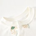 thumbnail image 5 of Newborn Baby Girls Boys Cotton Romper Long Sleeved Warm Jumpsuit With Long Sleeves and Crawling Clothes White 6 Months, 5 of 7