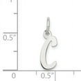 thumbnail image 2 of 925 Sterling Dainty Letter C Initiale Nom Monogramme Collier Pendentif Pendentif, 2 of 6