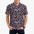 thumbnail image 3 of Balery Flower Printed Men’s Short Sleeve Polo Shirt, Midweight Men's Shirt,Golf Polo shirts -Small, 3 of 9
