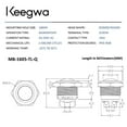 thumbnail image 6 of Keegwa (3 PCS) 16MM Momentary Push Button Switch Metal Waterproof Stainless Steel 12V 24V 36V DC 110V 250V AC 5A 1NO SPST (Domed), 6 of 6
