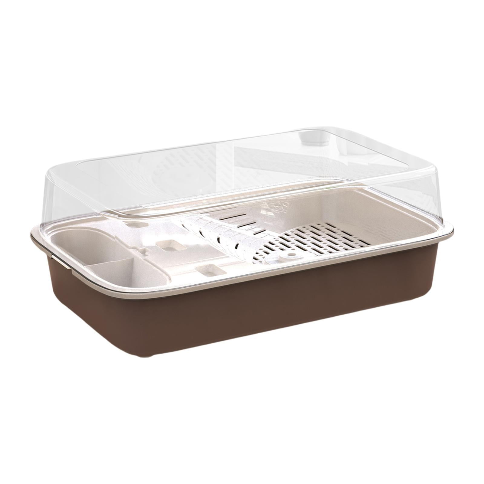 FITYLE Turtle Tank Reptile Habitat Multifunction Areas Bottom Drainage Tortoises Case Breeding Box Hermit Tortoise Enclosure Starter brown