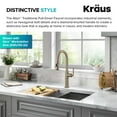 thumbnail image 3 of KRAUS Allyn Traditional Industrial Pull-Down Single Handle Kitchen Faucet in Brushed Gold, 3 of 7
