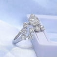 thumbnail image 5 of K-KED Luxury Women Engagement Cubic Zirconia Delicate Jewelry 925 Silver Filled Ring Sz 6-10-7, 5 of 6