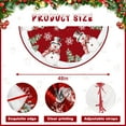 thumbnail image 4 of Christmas Tree Skirt 48 Inches Red Xmas Soft Cover Mat Decor Retro Xmas Tree Skirt for New Year Holiday Ornaments Indoor Outdoor Decorations (Snowman Pattern), 4 of 6
