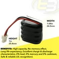 thumbnail image 5 of 2x Exell 4/V150H-C 4.8V 150mAh NiMH Battery for Quick Check 150 200, 5 of 6