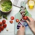 thumbnail image 3 of Swallowtail Butterfly Cutting Board, Butterfly with Rainbow Colors Fantasy Animal Dreamy Display, Decorative Tempered Glass Cutting and Serving Board, Wine Bottle Shape, Multicolor, by Ambesonne, 3 of 5
