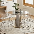 thumbnail image 2 of 4 Pack Acrylic Folding Chairs, Modern Transparent Foldable Chairs, Clear, 2 of 10