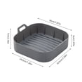 thumbnail image 3 of JHyouerji Silicone Air Fryer Liner Baking Tray Gray Food Grade Non Stick Reusable Oven Microwave Pizza Cake Bakeware Foldable Storage Kitchen Accessory, 3 of 6