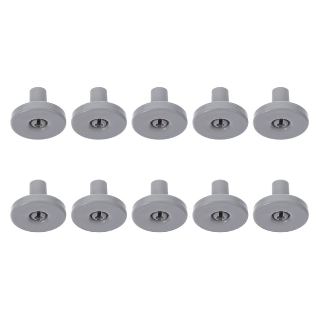 WHAMVOX 10Pcs Dishwasher Accessories Lower Dish Rack Wheel ABS Grey for Effective Operation