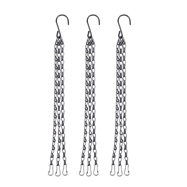 Colgador de plantas de hierro versátil de imitación de ratán, cadenas para macetas colgantes, comederos para pájaros, faroles y cestas decorativas para plantas.