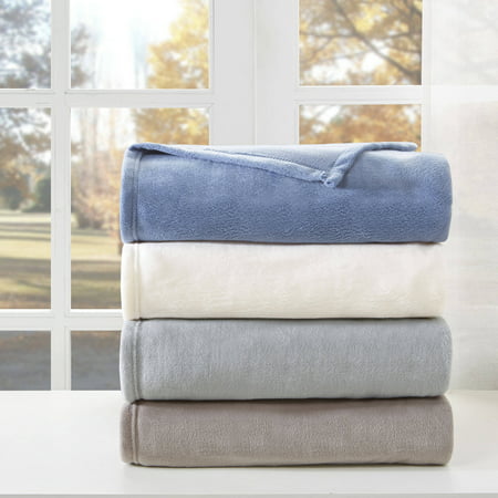 Comfort Classics Liquid Velvet Lightweight Fleece Blanket, Twin