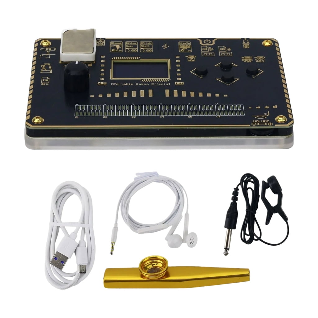 Professional Kazoo Guitar Effects Processor 24 Bit 48kHz Sampling 60+ Sound Presets Recording Metronome Built In