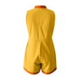 thumbnail image 6 of BODOAO Women's Summer Jumpsuits Summer Sleeveless Crew Neck Button Down Clothing Wide Leg Rompers Casual Going out One Piece Outfits for Sport and Daily Wear Yellow XL, 6 of 6