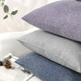 thumbnail image 3 of Phantoscope Single Button Cotton Blend Series Decorative Throw Pillow, 12” x 20”, Light Grey, 2 Pack, 3 of 5