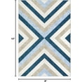 thumbnail image 2 of IDEALHOUSE Geometric Area Rug, Modern Washable Non-Slip Low Pile Carpet for Living Room Bedroom, Blue, 8x10ft, 2 of 8