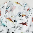 thumbnail image 5 of Boys Outfit Sets Dinosaur Print Pajama Sleepwear Loungewear 2 Piece Boys Spring Clothes,White,120, 5 of 7