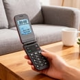 thumbnail image 2 of BIMZUC B326 Senior Flip Cell Phone 2G Unlocked Mobile Phone with 5800mAh Large Battery, 2.4 Inch Dual Screen, Big Buttons, Loud Volume, FM Radio, SOS, and Bluetooth for Elderly, Red, 2 of 5