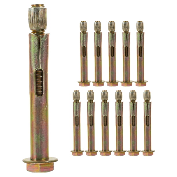 Kit de 12 tornillos de anclaje de pared resistentes para paneles de yeso y hormigón (M8 x 10 x 80 mm)