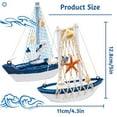 thumbnail image 6 of 2pcs Miniature Sailboat Model Decoration for Office Bedroom Desktop Ornament, 6 of 6