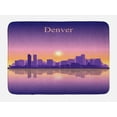 thumbnail image 1 of Denver Bath Mat, Dramatic Colorado Sunset Sky Scenery from South Platte River USA Panorama, Plush Bathroom Decor Mat with Non Slip Backing, 29.5" X 17.5", Purple Pink Apricot, by Ambesonne, 1 of 2