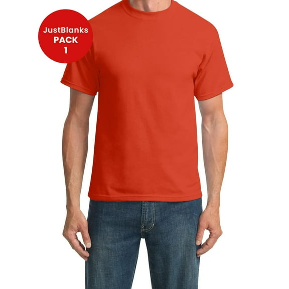 JustBlanks Tall Mens Crew Neck T Shirt Soft Breathable Everyday Wear
