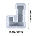 thumbnail image 2 of Xihbxyly Letras de Gel de Cristal para Hacer Tú Mismo, Moldes Grandes de Resina para Alfabeto, Diseño Flexible y Reutilizable, Decoración de Escritorio, Fabricación de Jabón de Cera de Vela, Decoraci, 2 of 2
