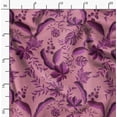 thumbnail image 2 of Soimoi Poly Canvas Purple Fabric By the Yard - 56 Inch Wide - Leaves Pattern Fabric - Botanical and Elegant Designs for Various Uses Printed Fabric, 2 of 6