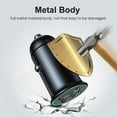 thumbnail image 5 of USB C Car Charger Fast Charging,Car Charger Adapter, Dual Ports Fast Charging PD 60W + QC3.0 30W Mini All-Metal Cigarette Lighter USB Charger Universal for All Kinds Of Car Accessories, 5 of 8