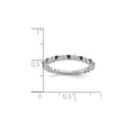 thumbnail image 4 of 1/4 Carat (Ctw) Lab Created Blue Sapphire Ring Band in Sterling Silver for Women, 4 of 6