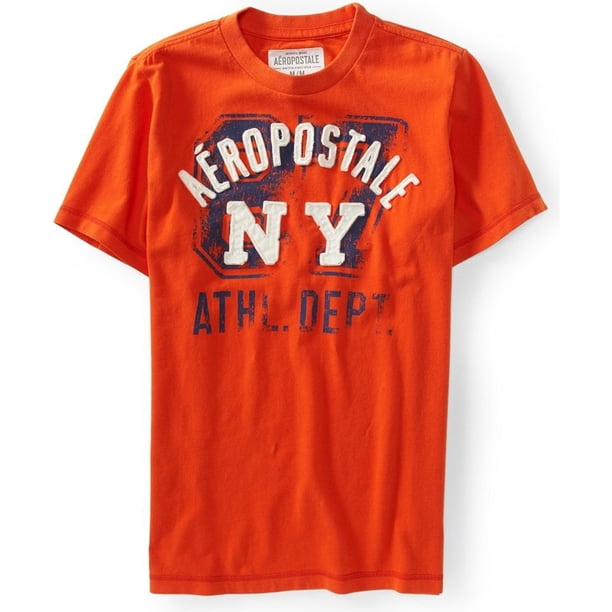 Aeropostale Athletic Dept playera gráfica para hombre, naranja, extragrande