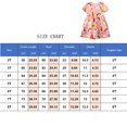 thumbnail image 5 of WIBACKER 2-7T Kids Girls Cotton Summer Dress Short Sleeve Crewneck Cartoon Rainbow Dinosaur Dresses, 5 of 8