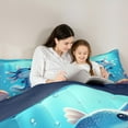 thumbnail image 6 of Feelyou 3D Axolotl Animal Bedding Comforter Set for Kids, Dreamy Marine Sealife Twin Comforter Sets, Ocean Animal Theme Reversible Bedding Set, Microfiber Bedroom Decor, 2 Pieces, 6 of 9
