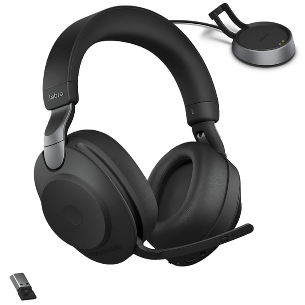 Auriculares inalámbricos Jabra Evolve2 85 UC con soporte de carga