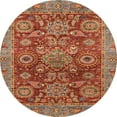thumbnail image 1 of Ahgly Company Indoor Round Abstract Orange Brown Abstract Area Rugs, 4' Round, 1 of 6